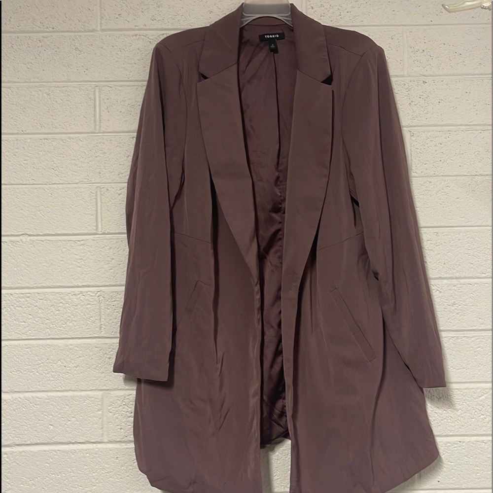 MAUVE PURPLE LONGLINE BLAZER